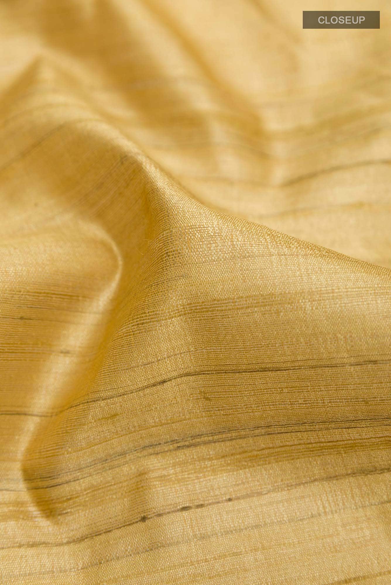 Mustard Tussar Saree