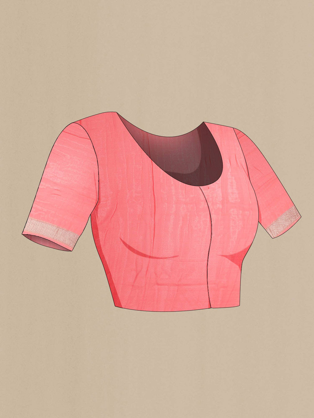 Peach Georgette Saree