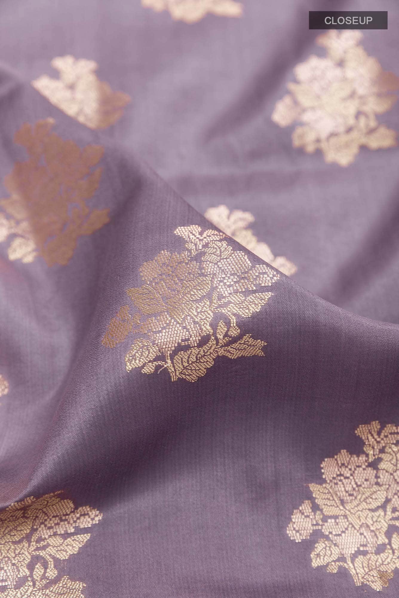 Lavender Tussar Saree
