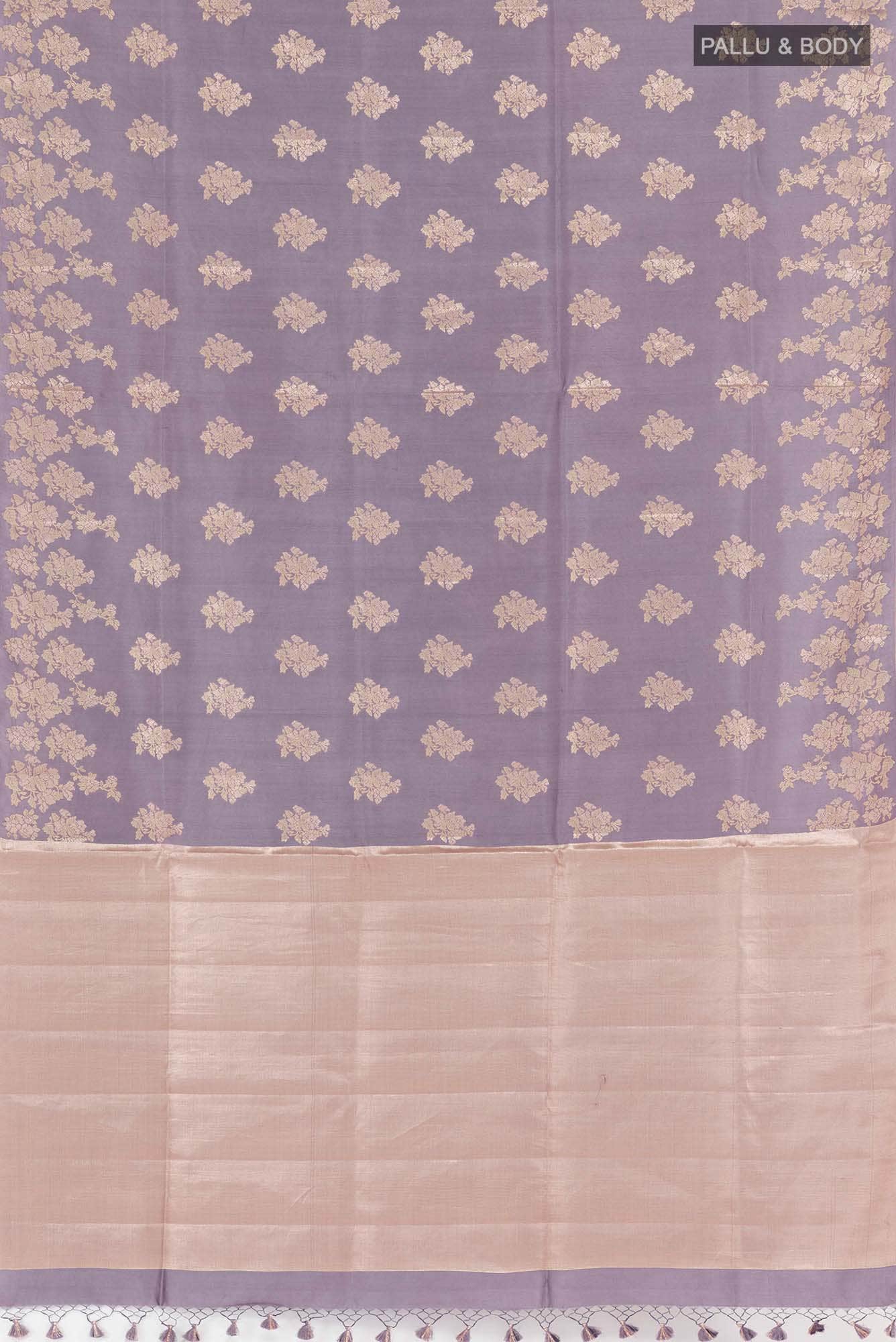 Lavender Tussar Saree