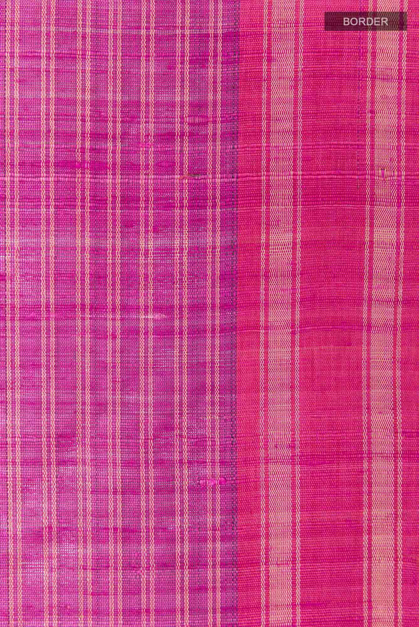 Magenta Tussar Saree
