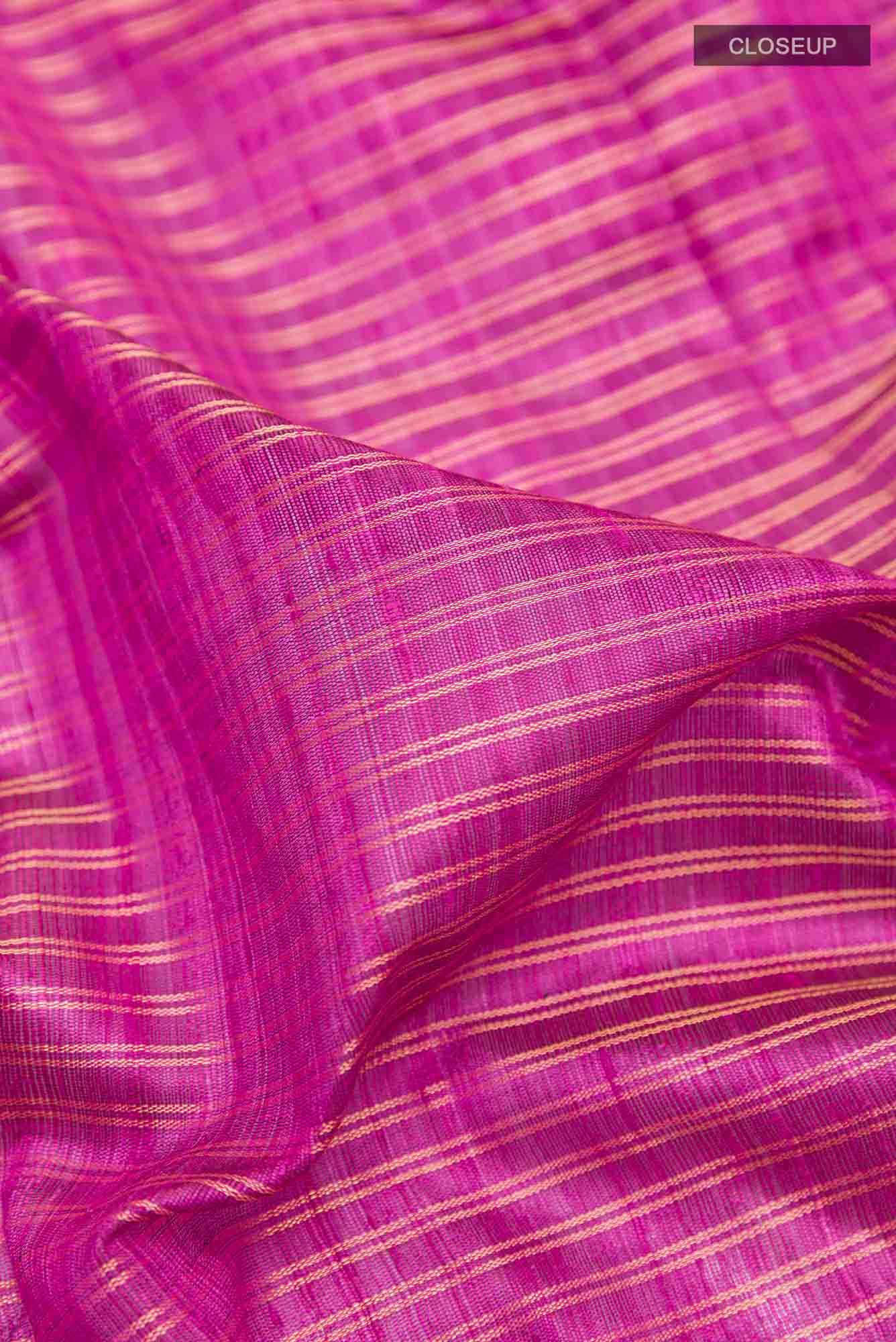 Magenta Tussar Saree