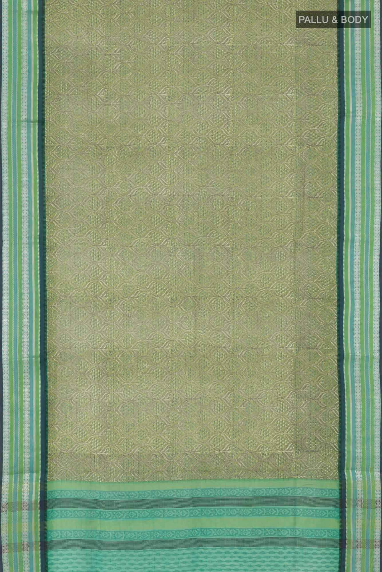 Pista Green Maheshwari Silk Saree