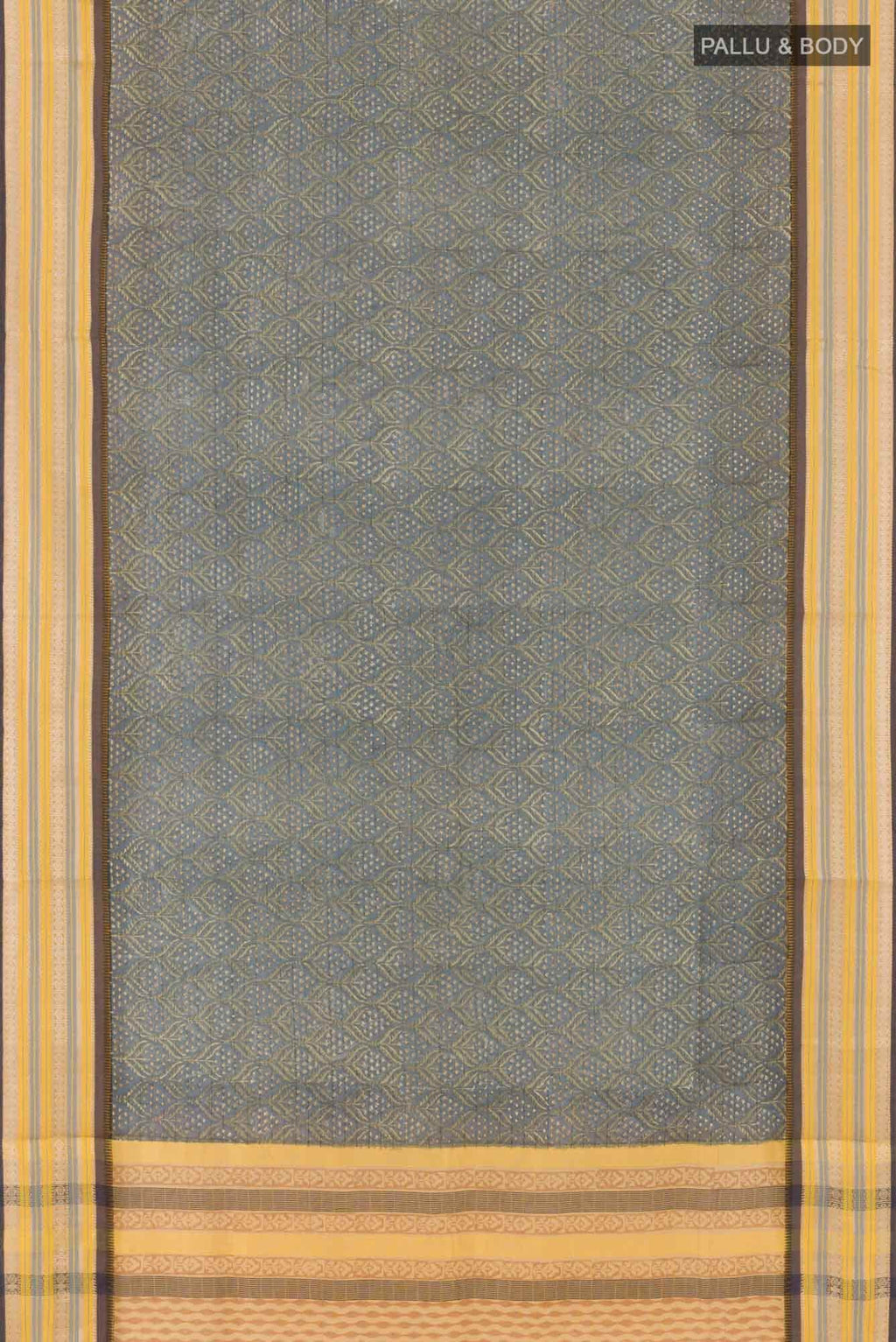 Dark Blue Maheshwari Silk Saree