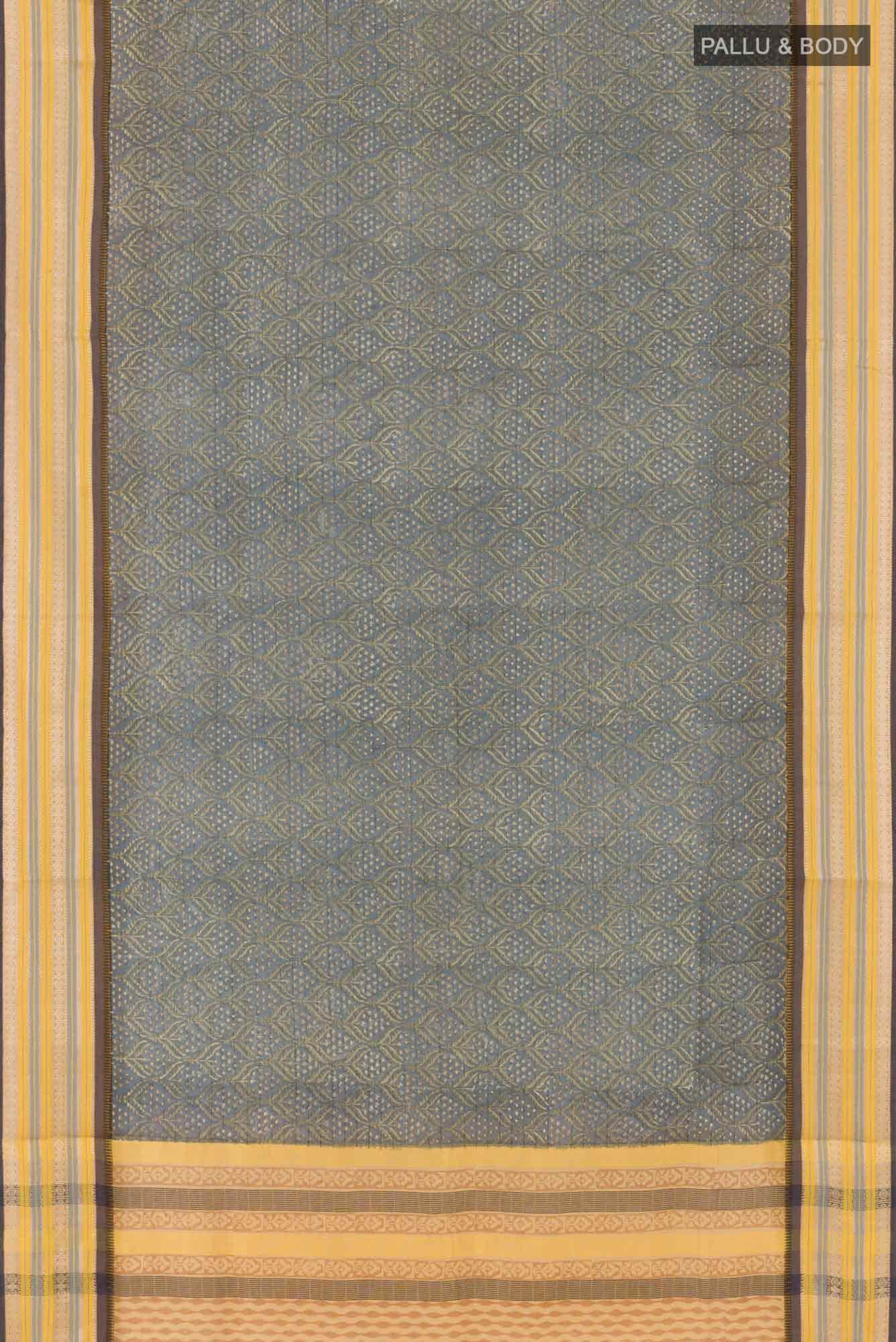 Dark Blue Maheshwari Silk Saree
