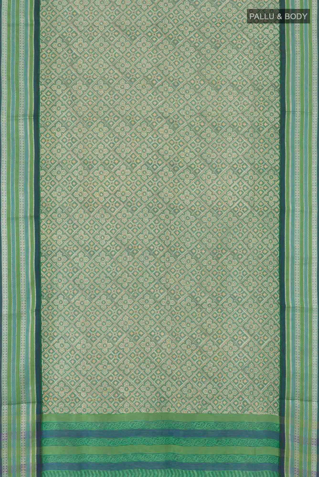 Green Maheshwari Silk Saree