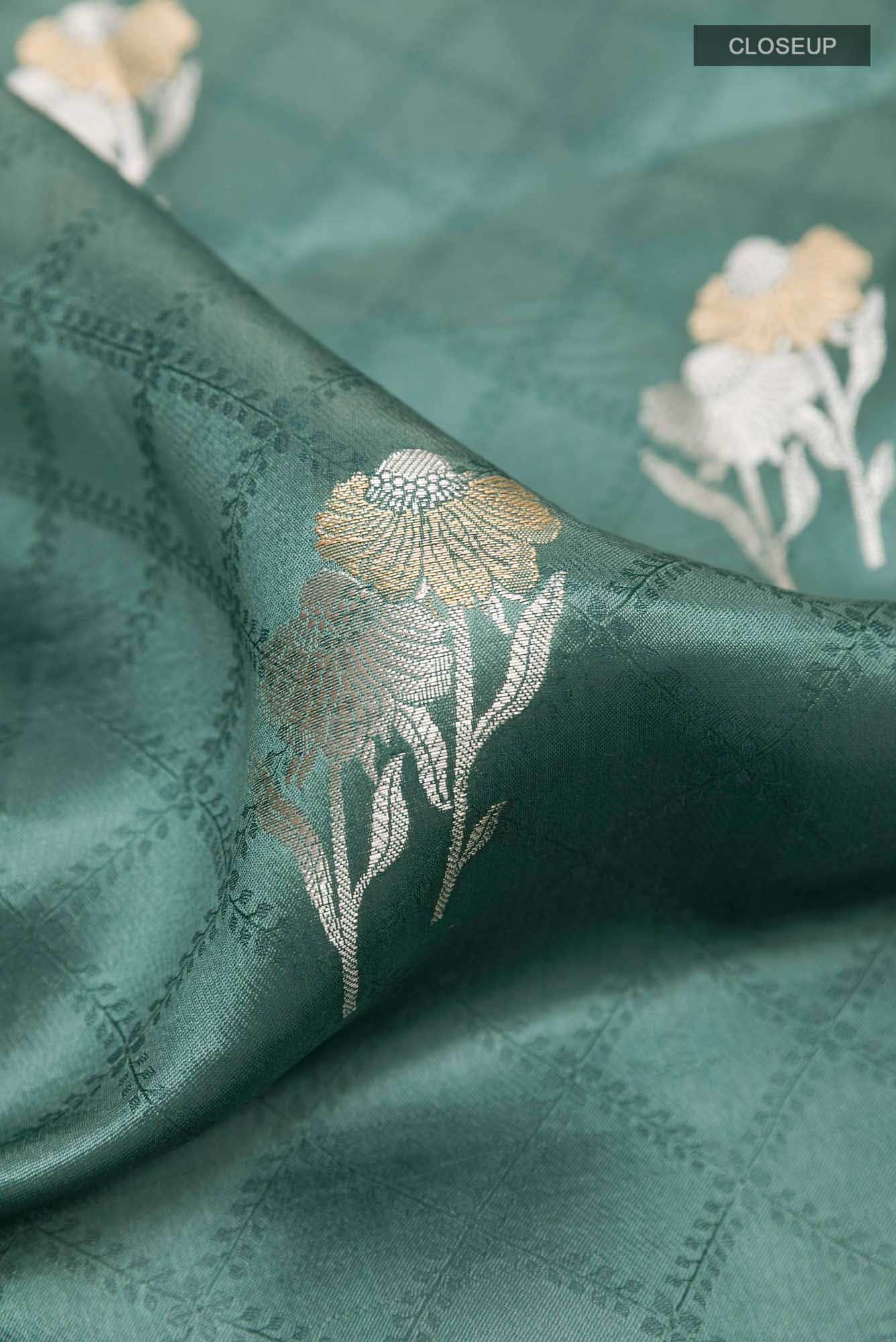 Green Tussar Saree