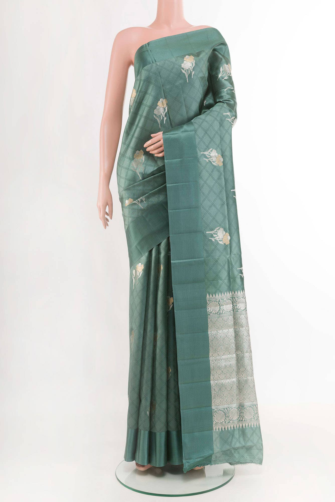 Green Tussar Saree