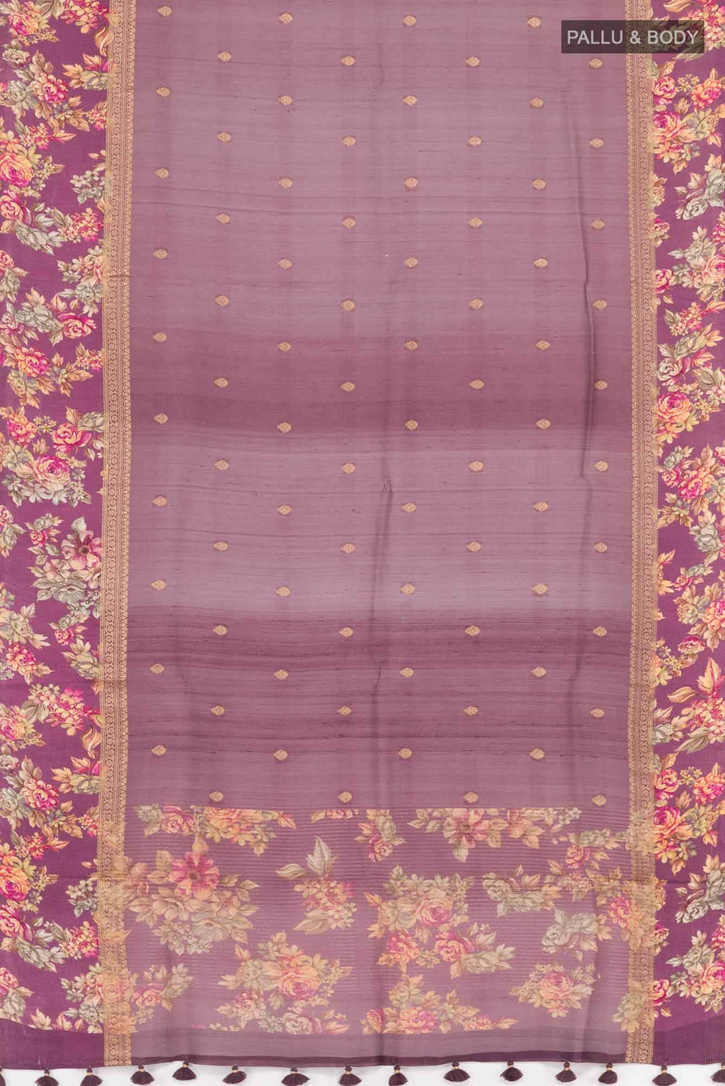 Lavender Tussar Saree