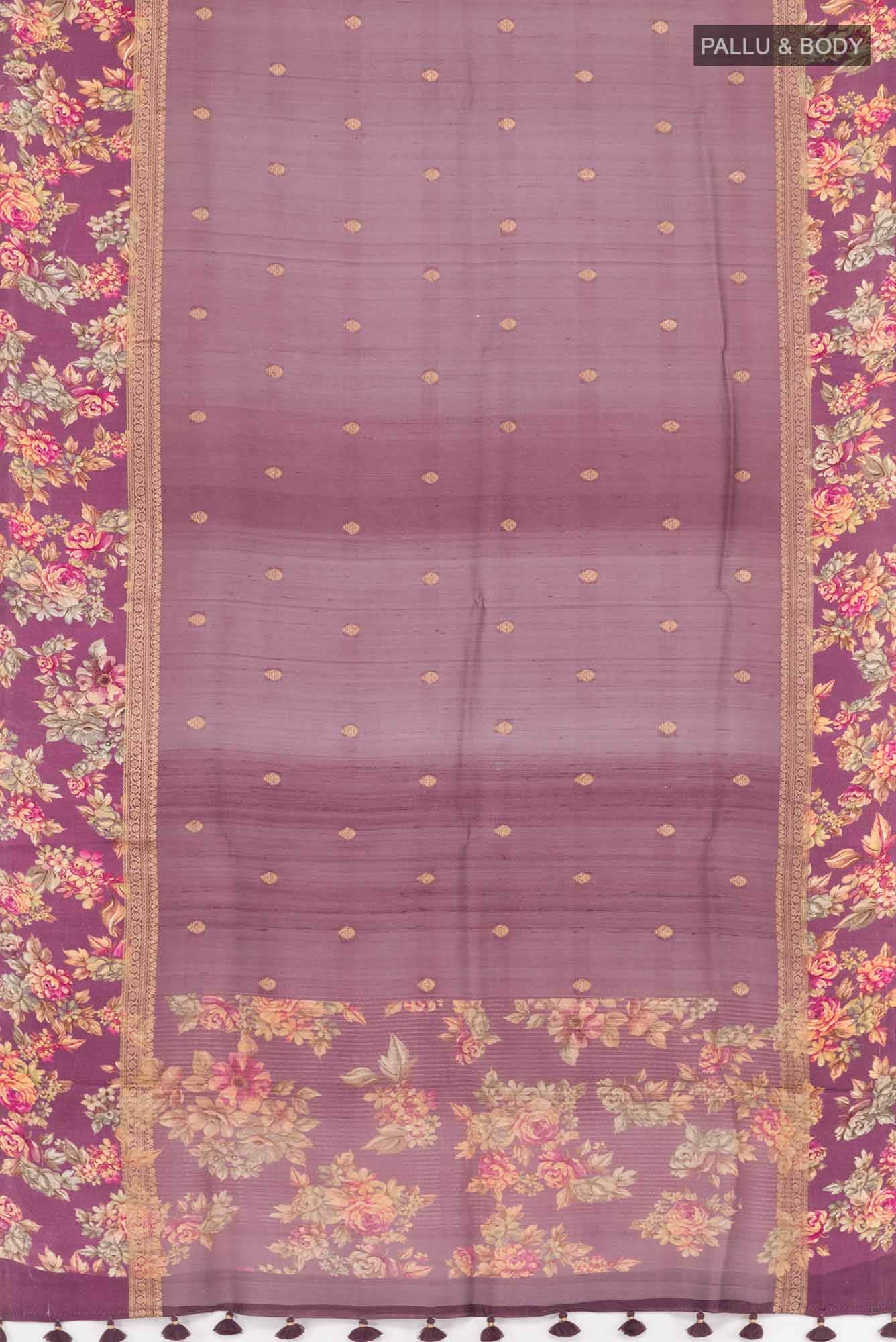Lavender Tussar Saree