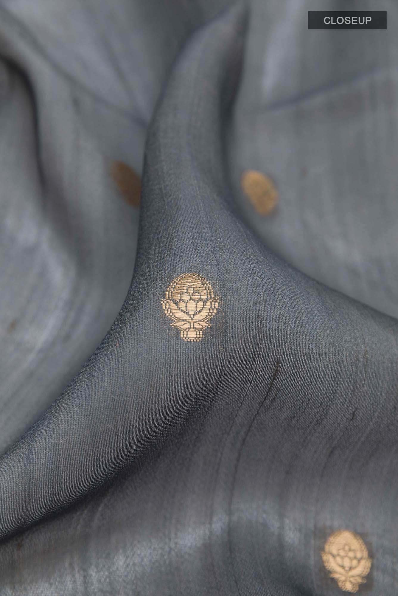 Grey Tussar Saree