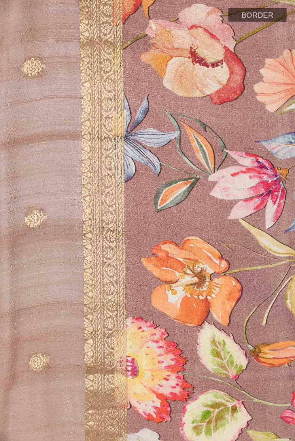 Lilac Tussar Saree