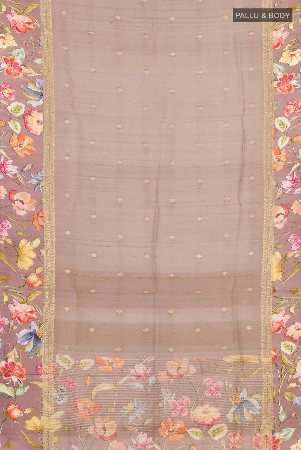 Lilac Tussar Saree