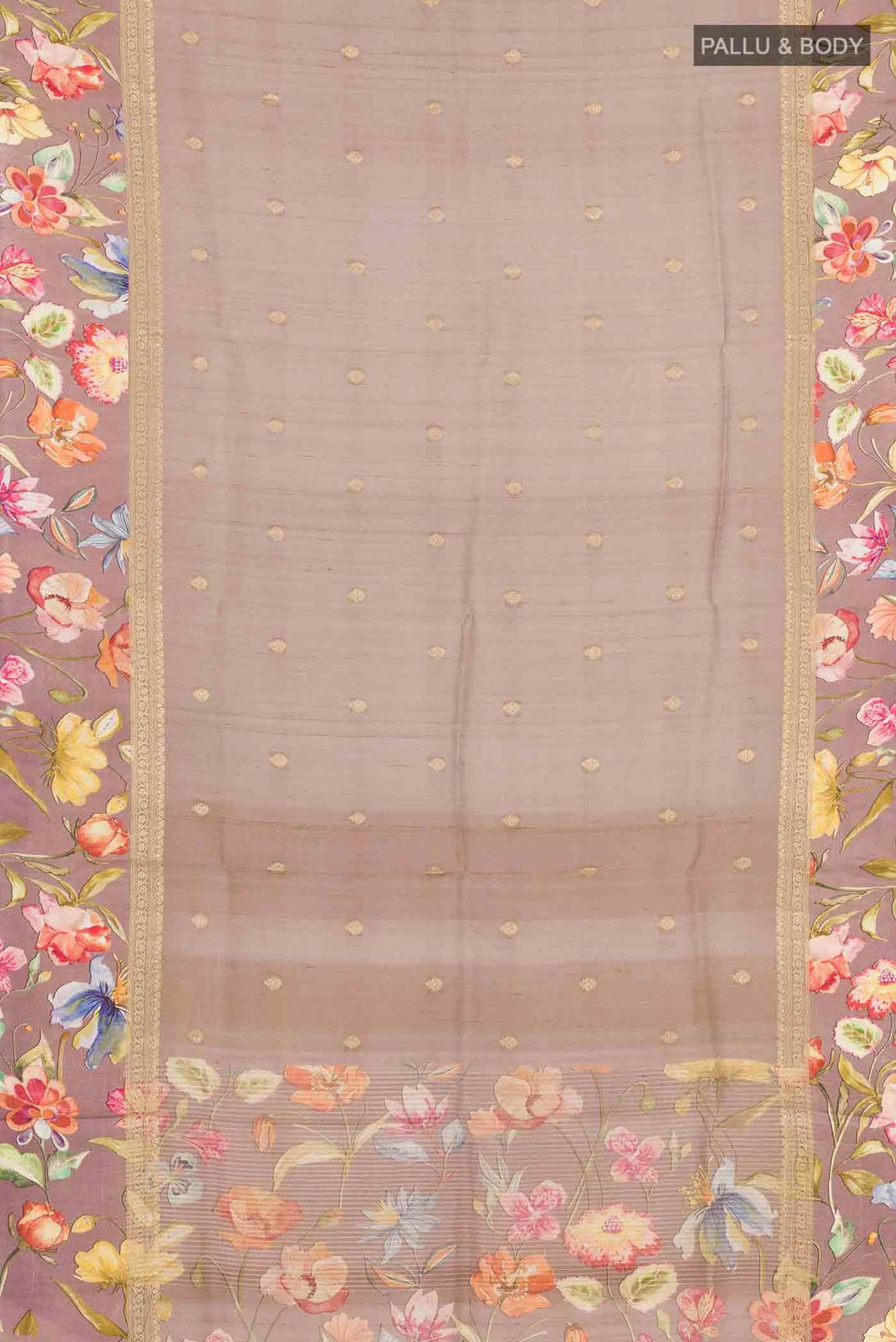 Lilac Tussar Saree