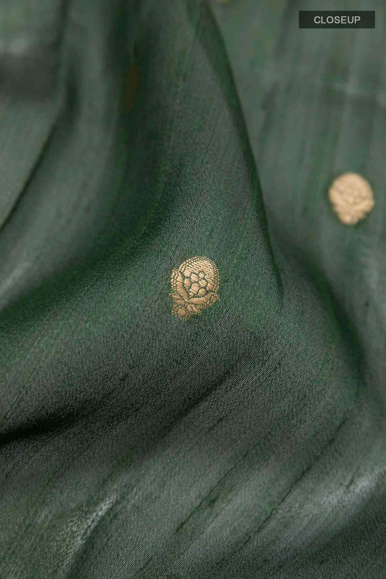 Green Tussar Saree