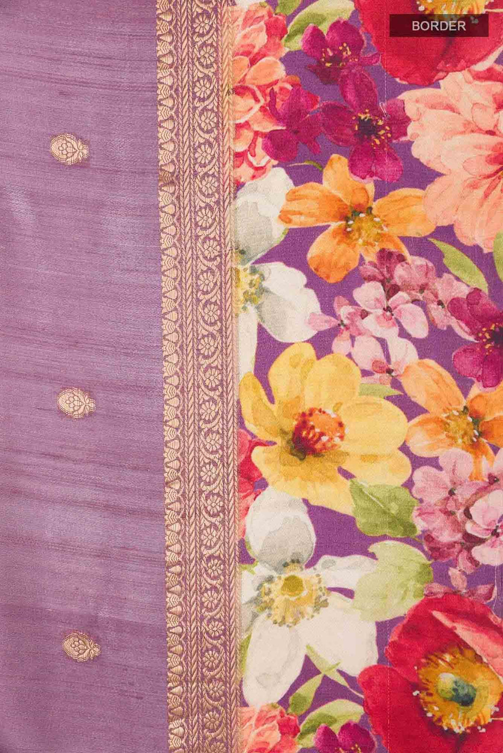 Purple Tussar Saree