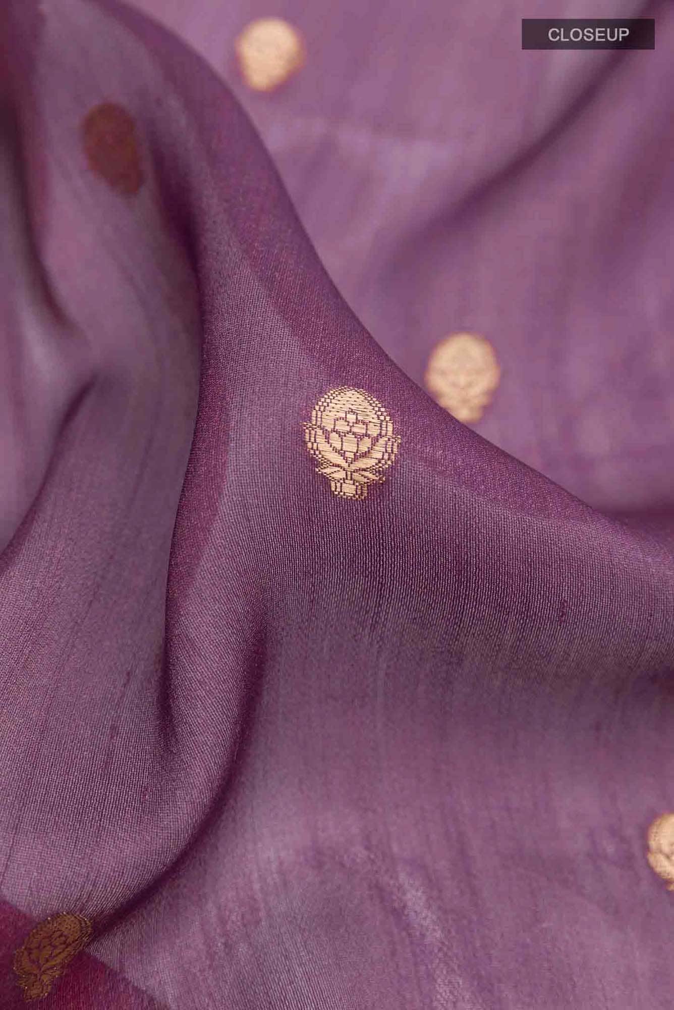 Purple Tussar Saree