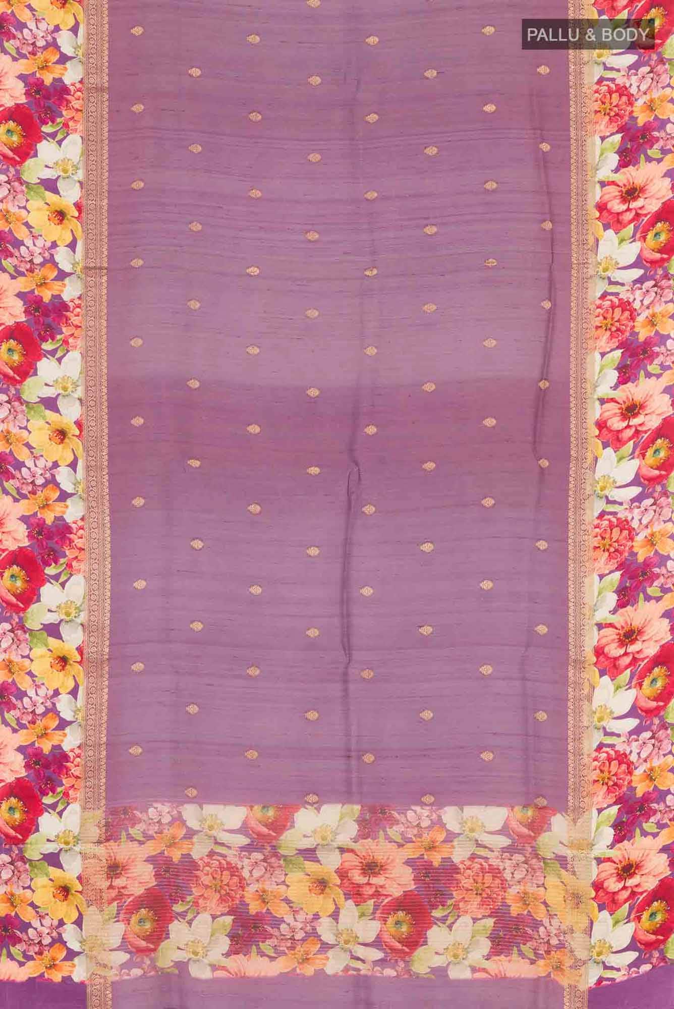 Purple Tussar Saree