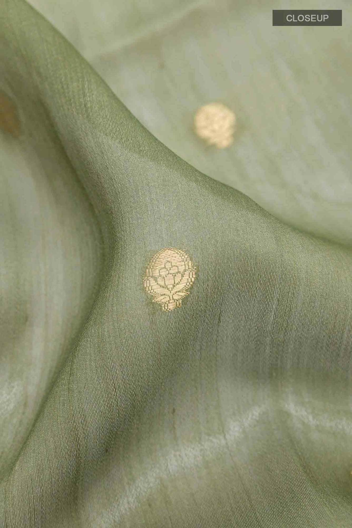 Pista Green Tussar Saree
