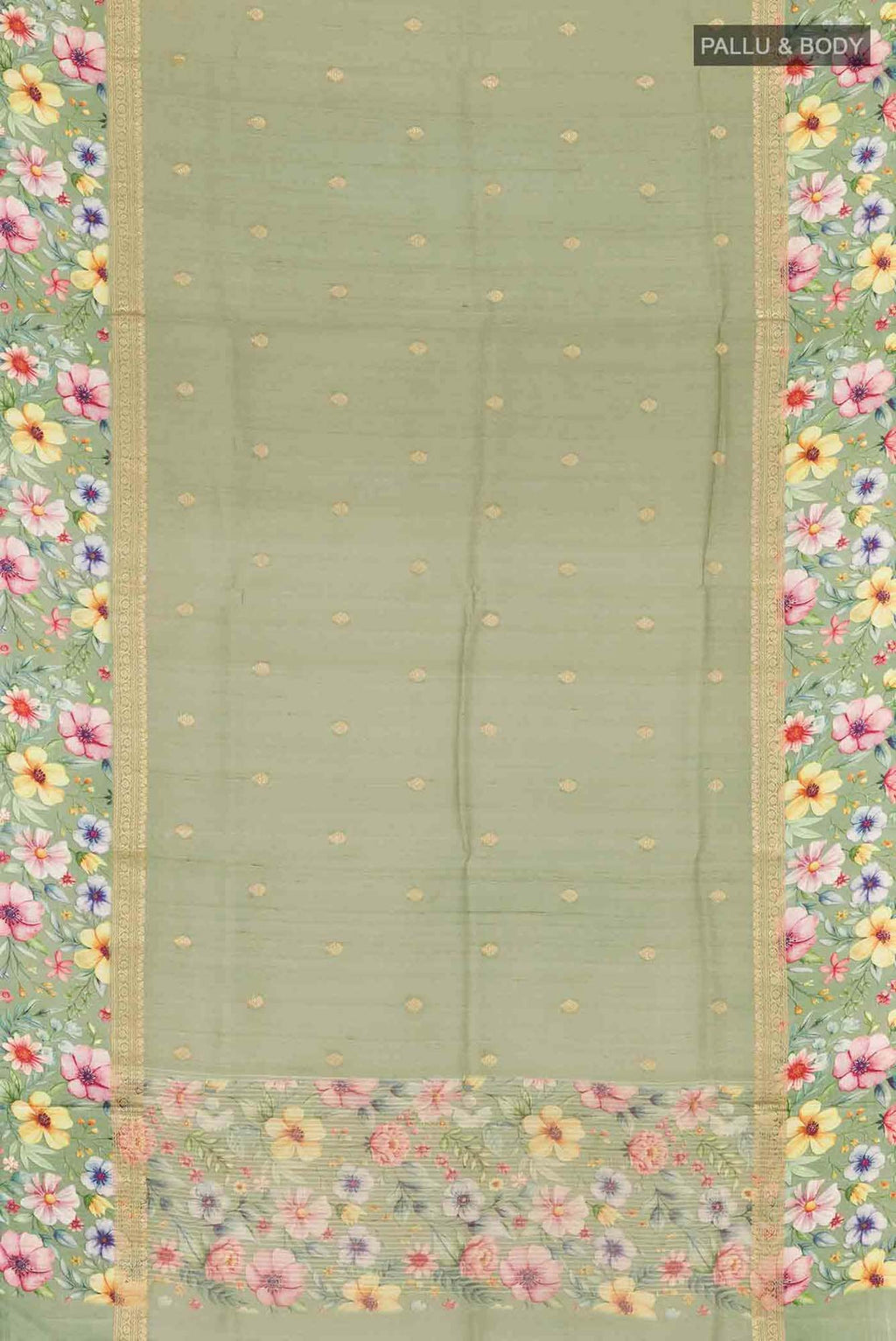 Pista Green Tussar Saree