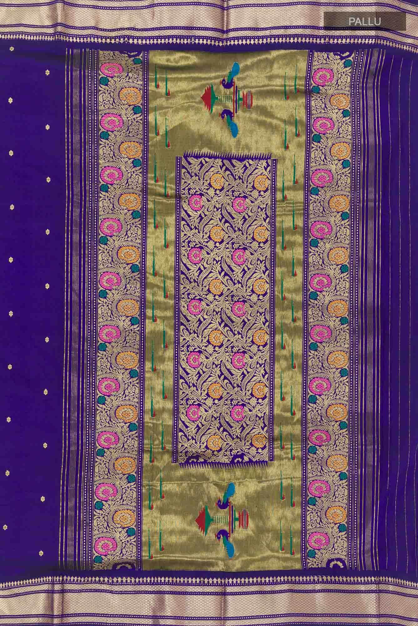 Blue Paithani Silk Saree