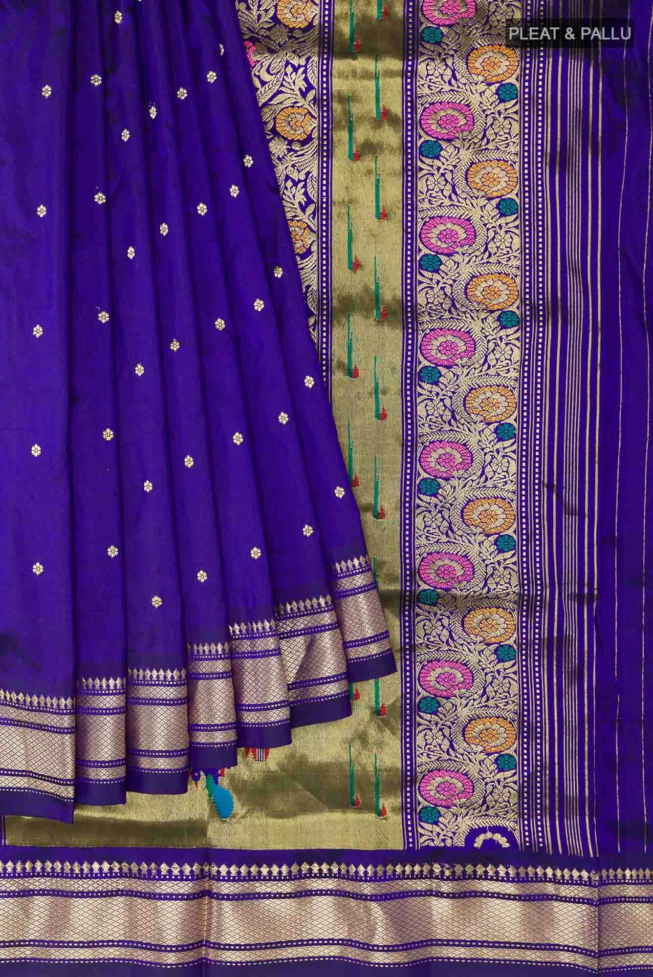Blue Paithani Silk Saree