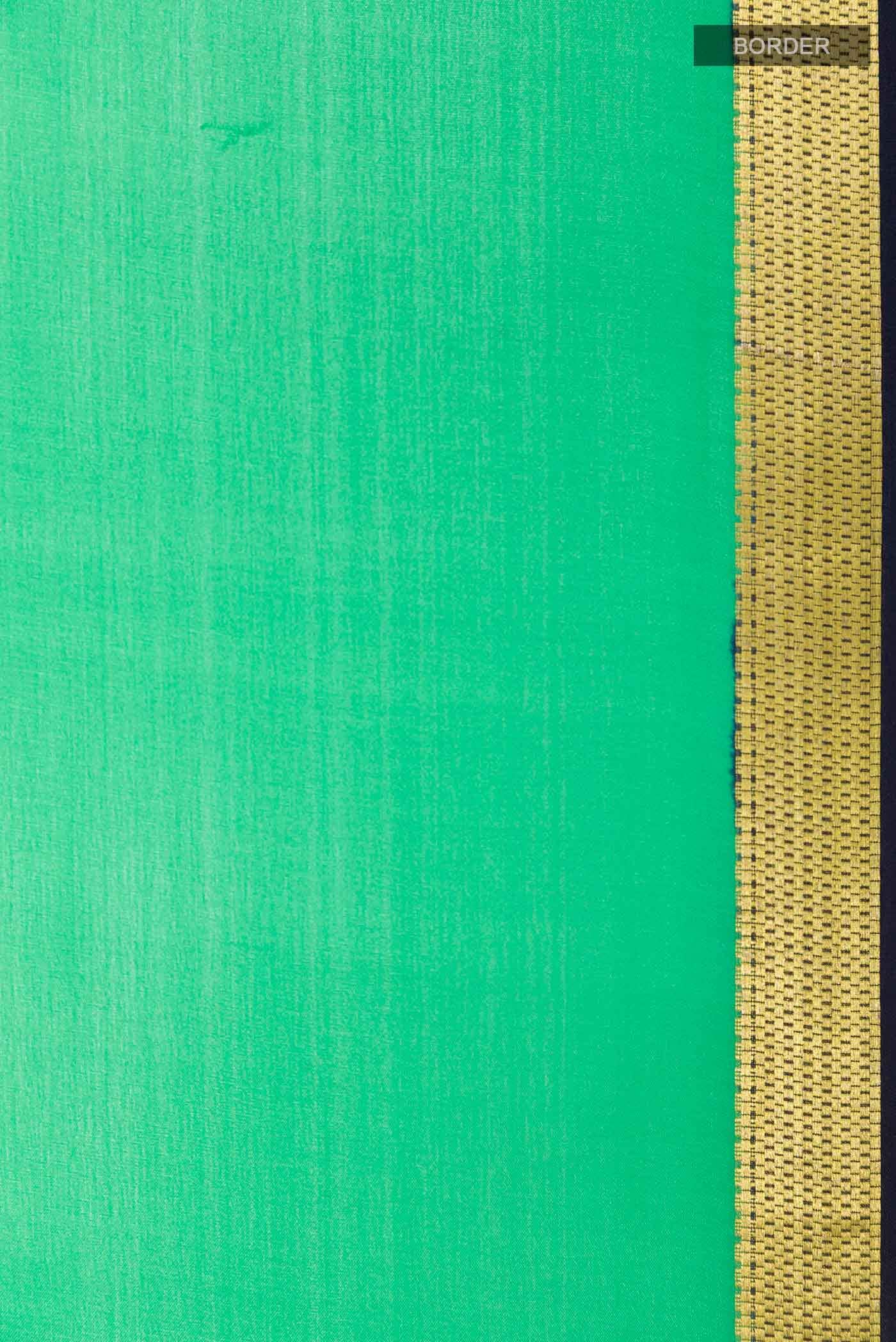 Green Crepe Saree
