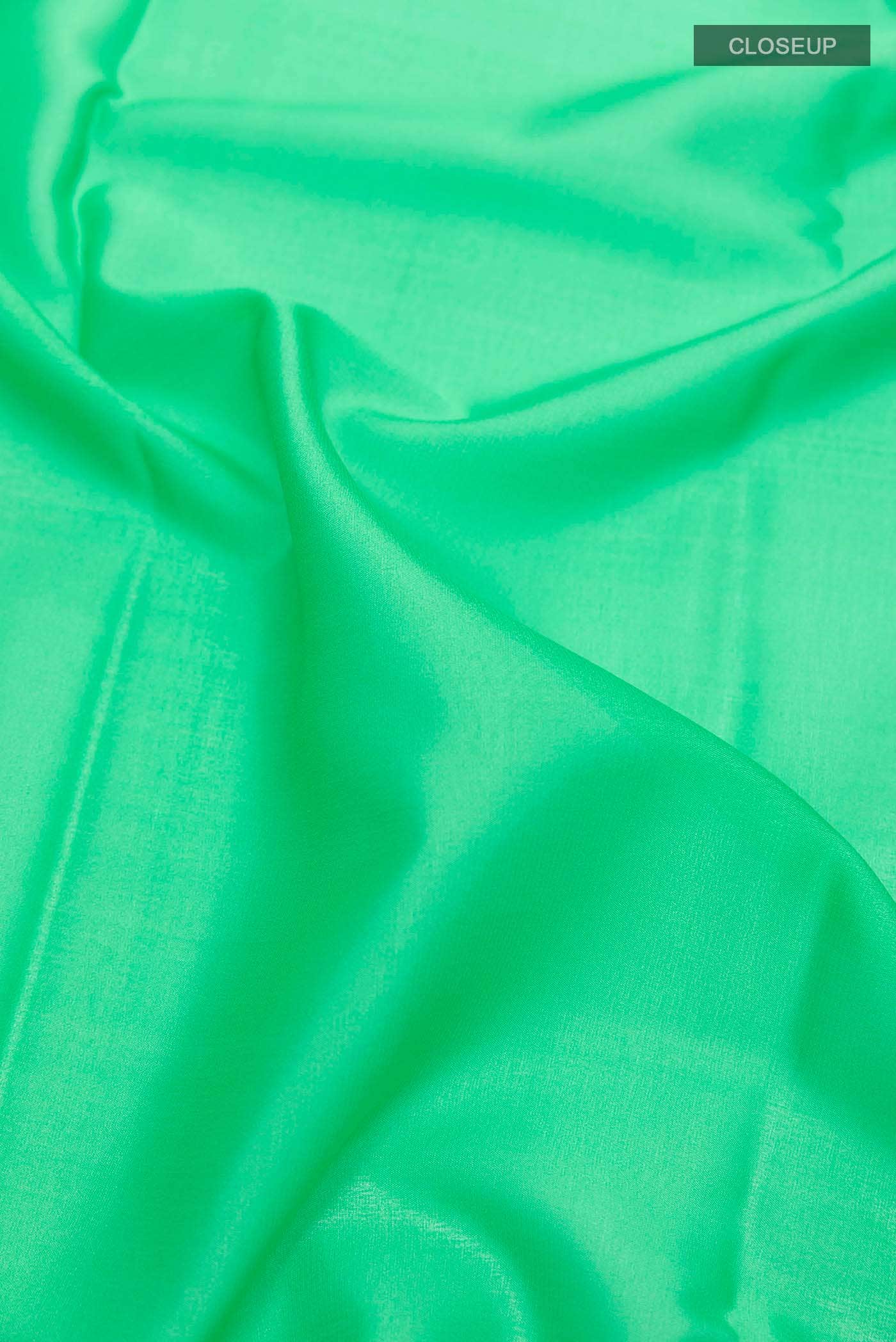 Green Crepe Saree
