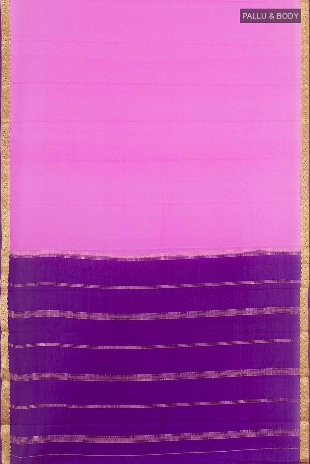 Pink Mysore Crepe Saree