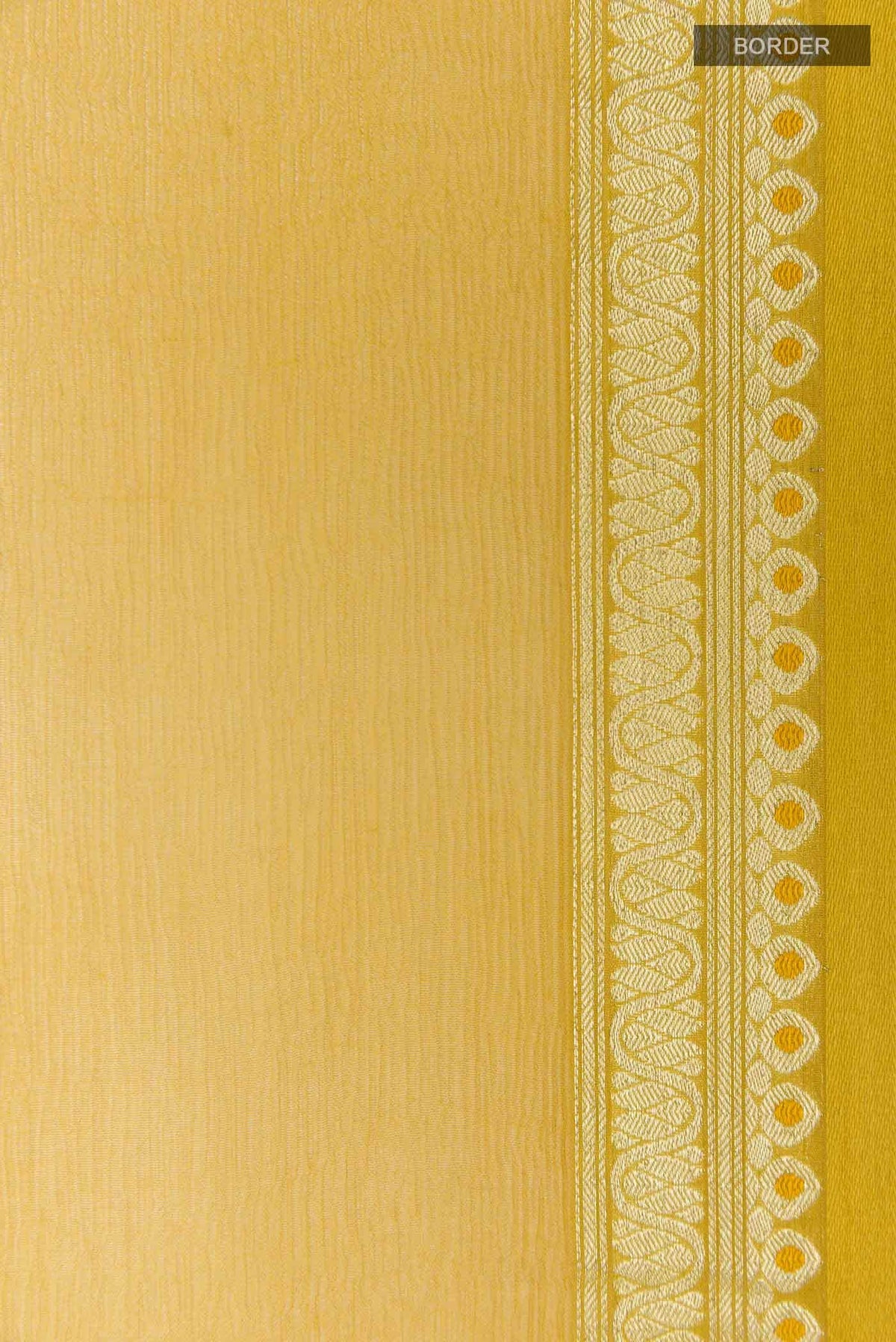 Yellow Mysore Chiffon Saree