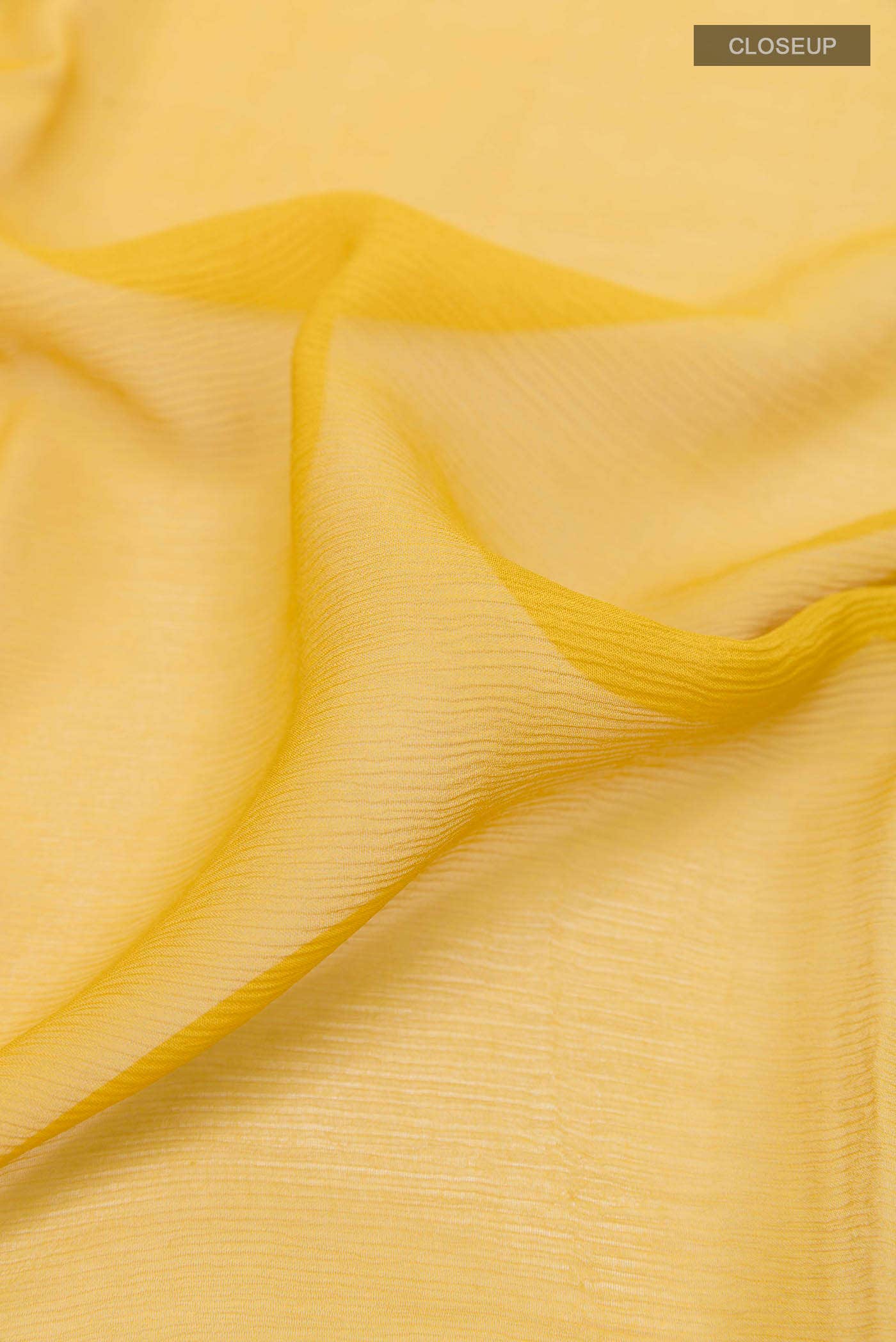 Yellow Mysore Chiffon Saree