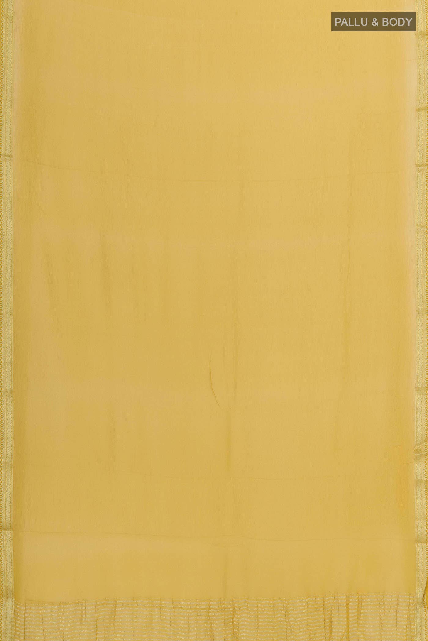Yellow Mysore Chiffon Saree