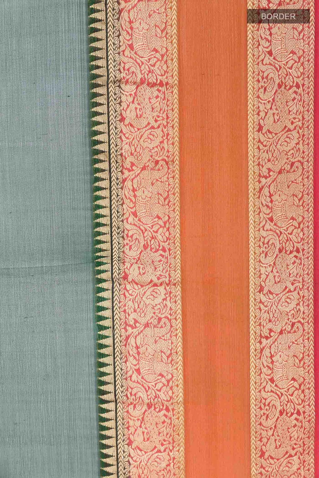 Bottle Green Mysore Chiffon Saree