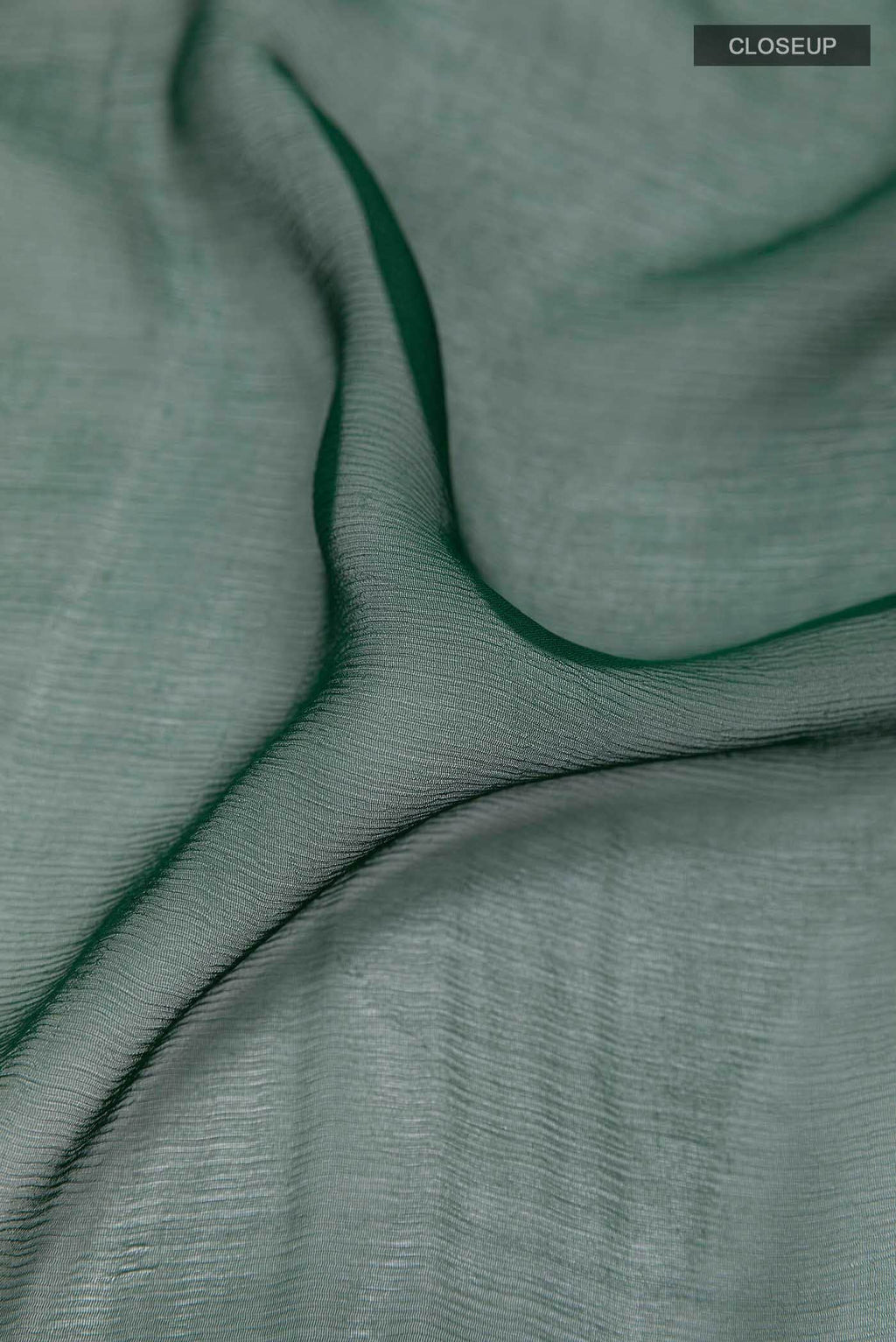 Bottle Green Mysore Chiffon Saree