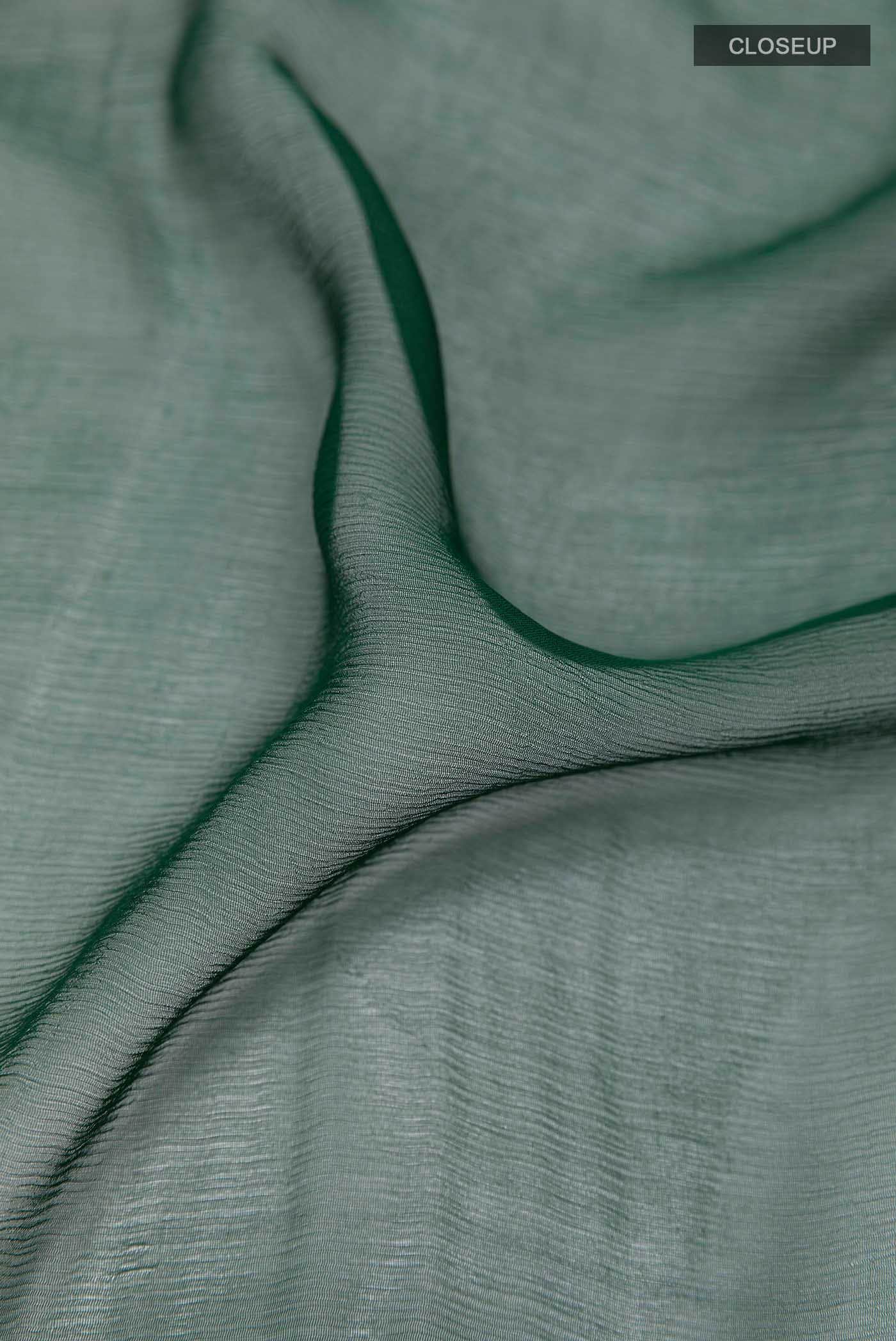 Bottle Green Mysore Chiffon Saree