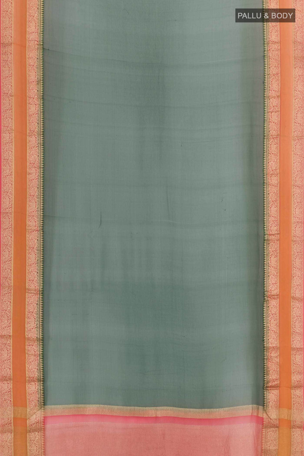Bottle Green Mysore Chiffon Saree