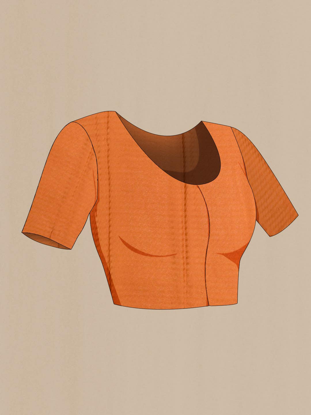 Orange Mysore Chiffon Saree