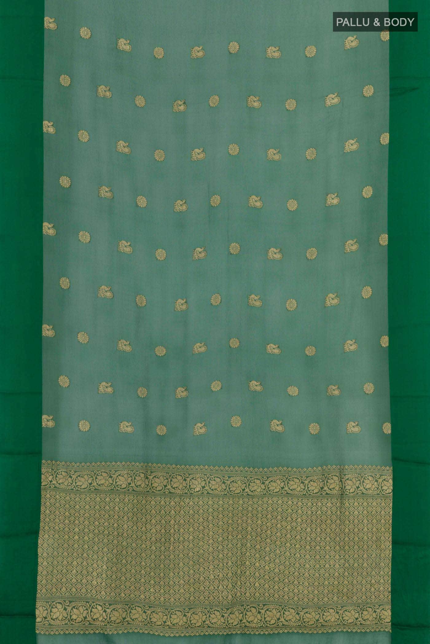 Green Mysore Chiffon Saree