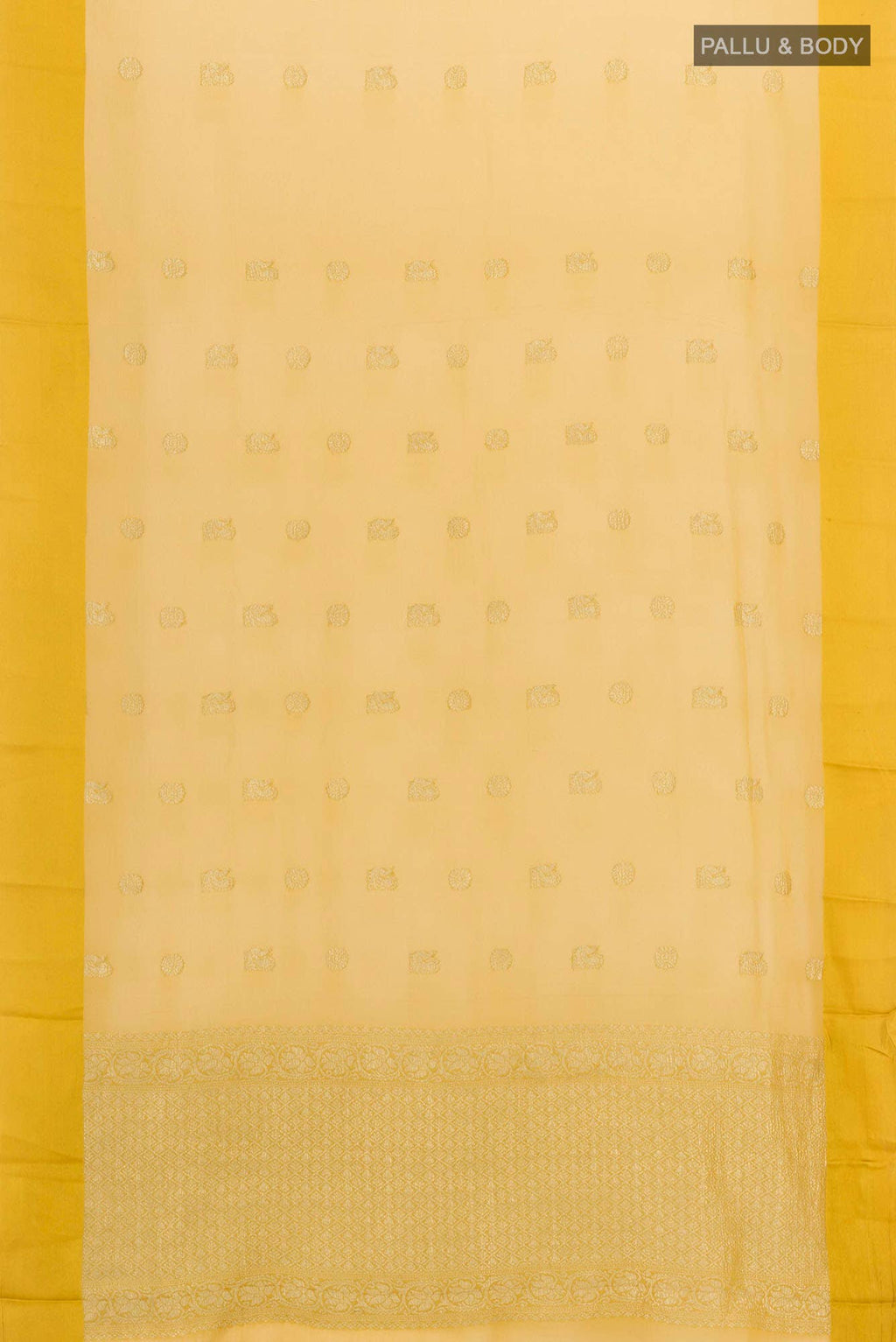 Yellow Mysore Chiffon Saree