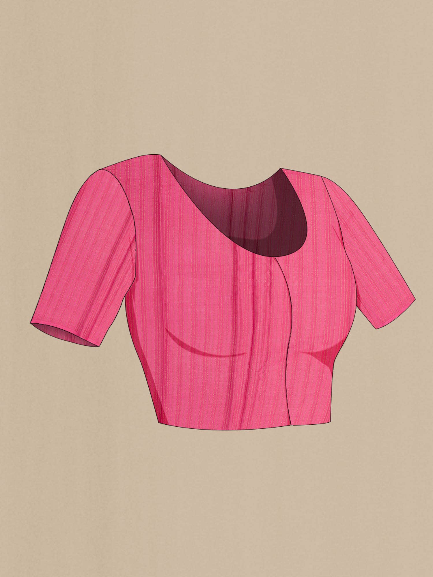 Pink Chiffon Saree