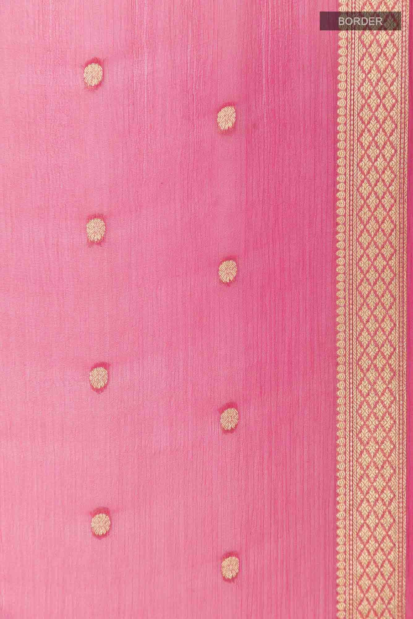 Pink Chiffon Saree