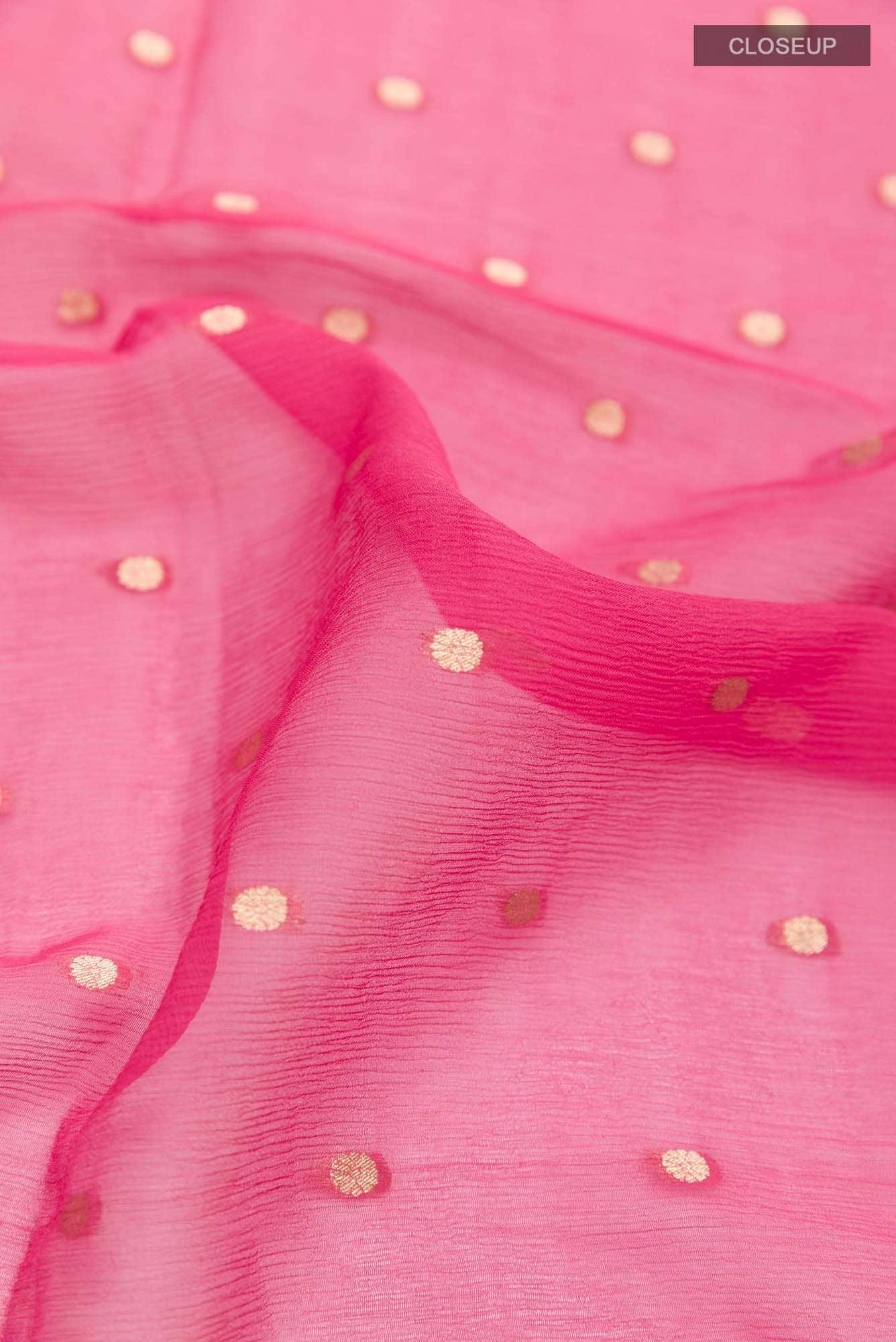 Pink Chiffon Saree