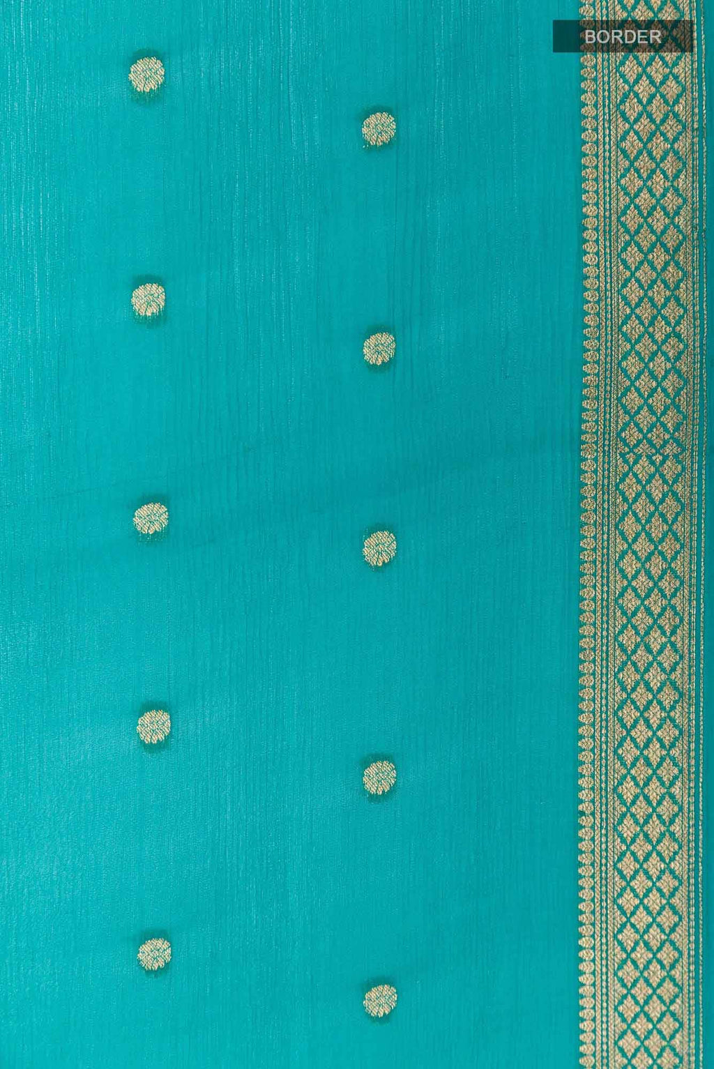Turquoise Chiffon Saree
