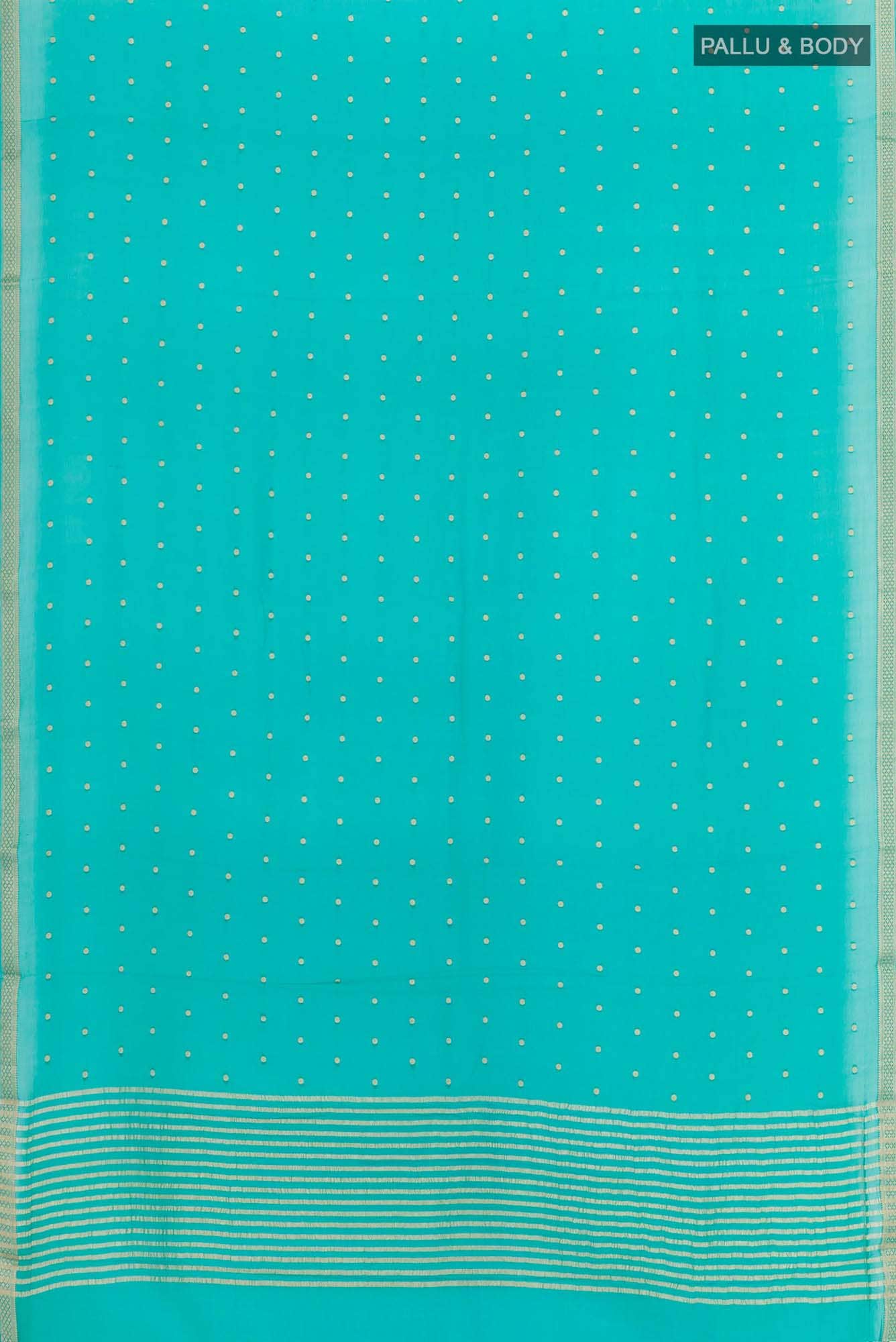 Turquoise Chiffon Saree