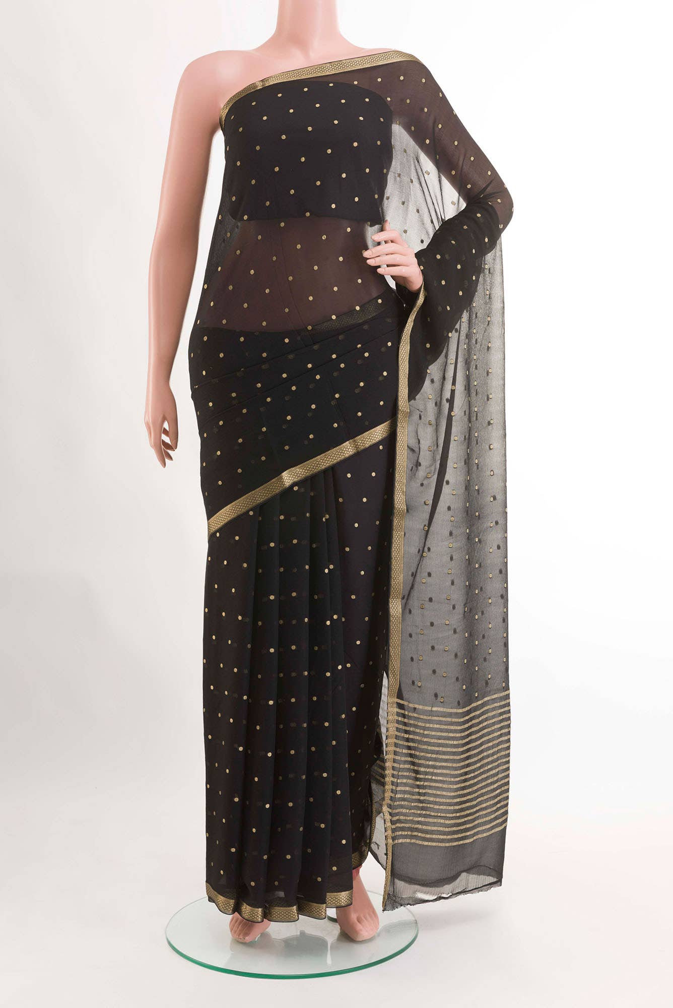 Black Chiffon Saree