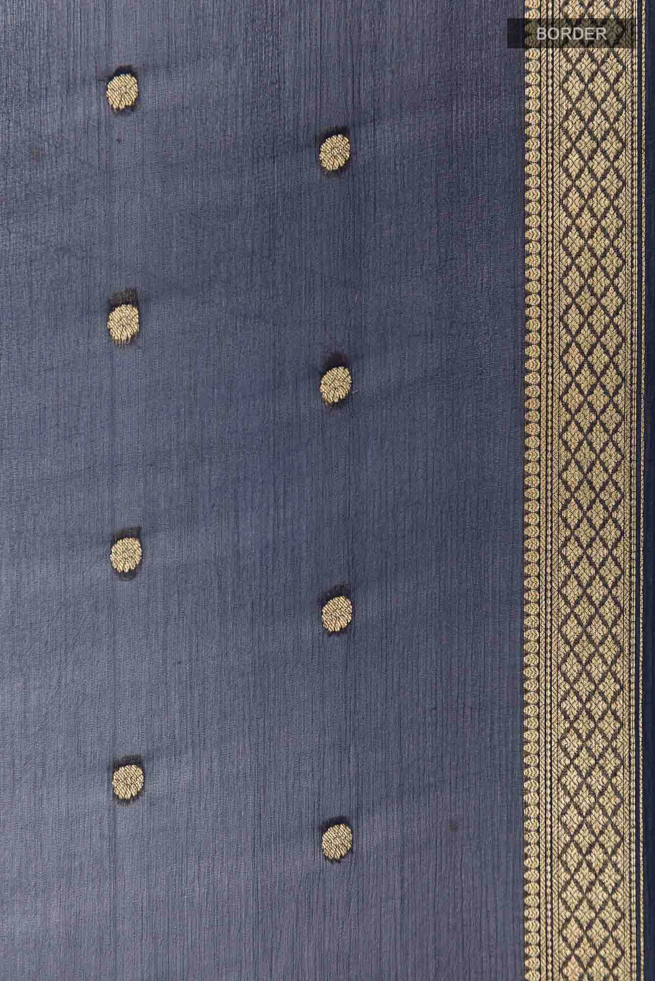 Dark Blue Chiffon Saree