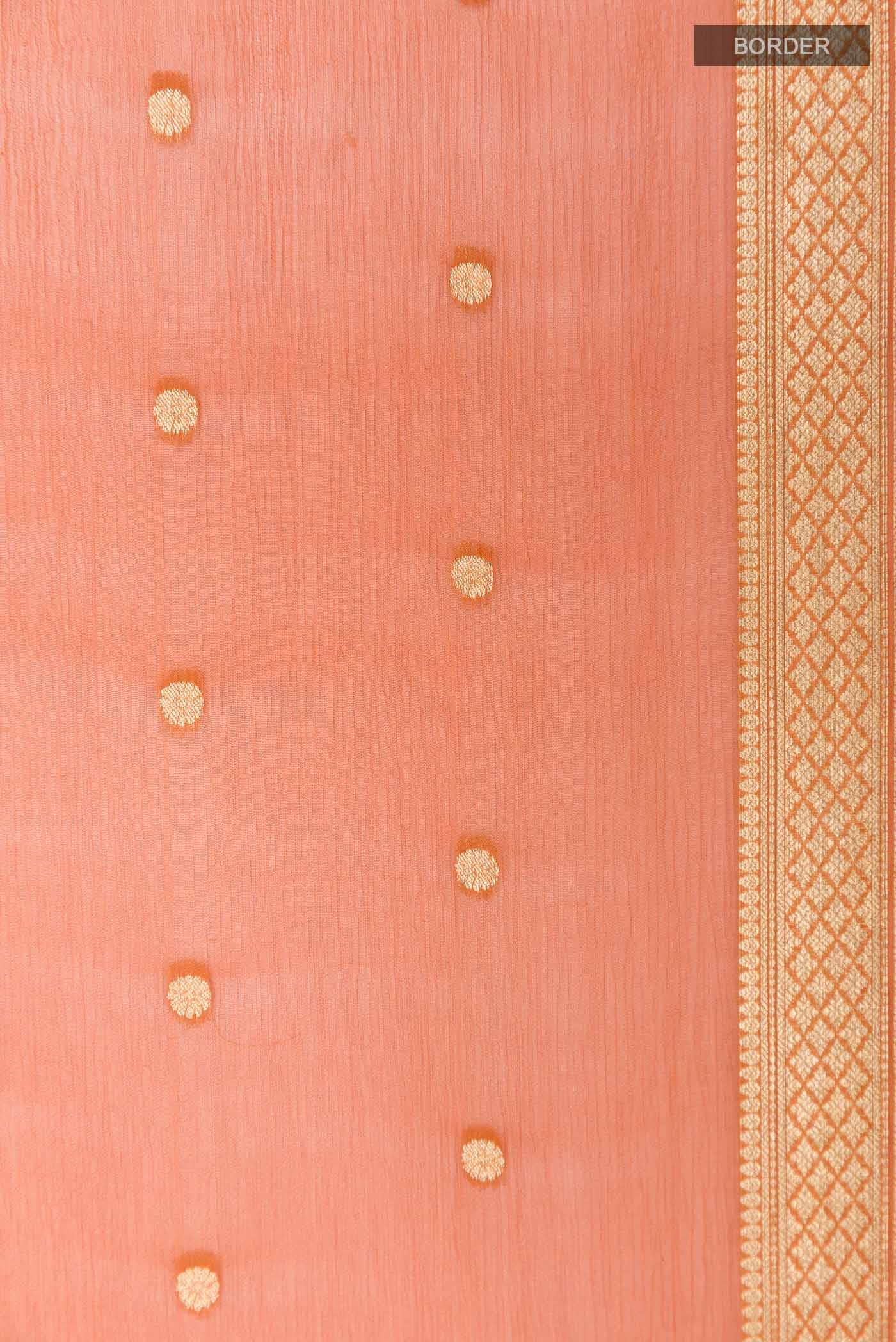 Orange Mysore Chiffon Saree