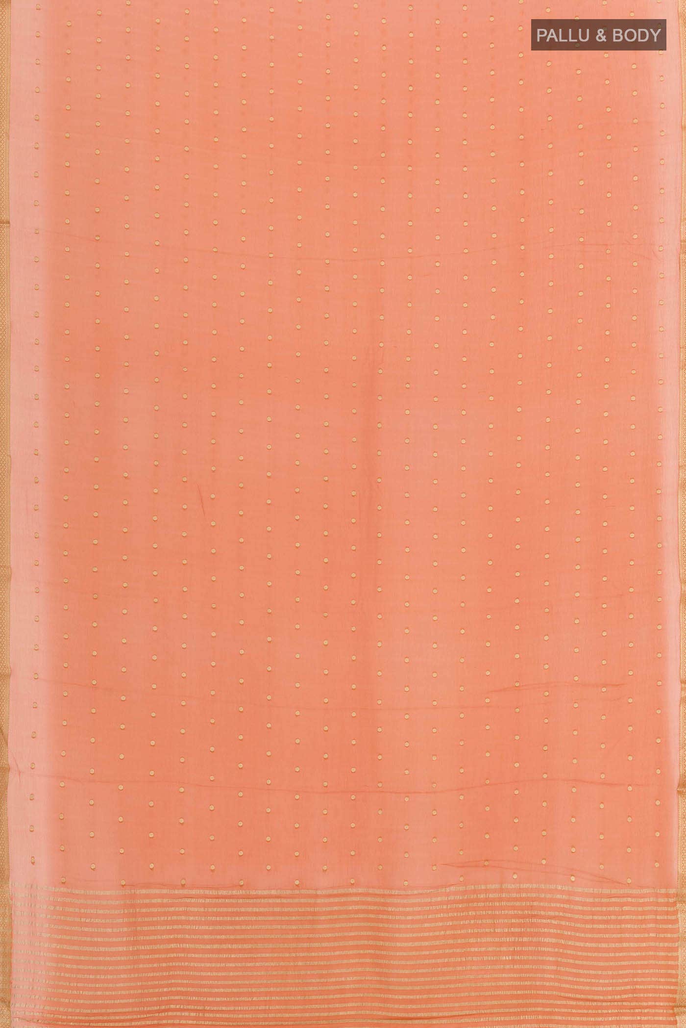 Orange Mysore Chiffon Saree