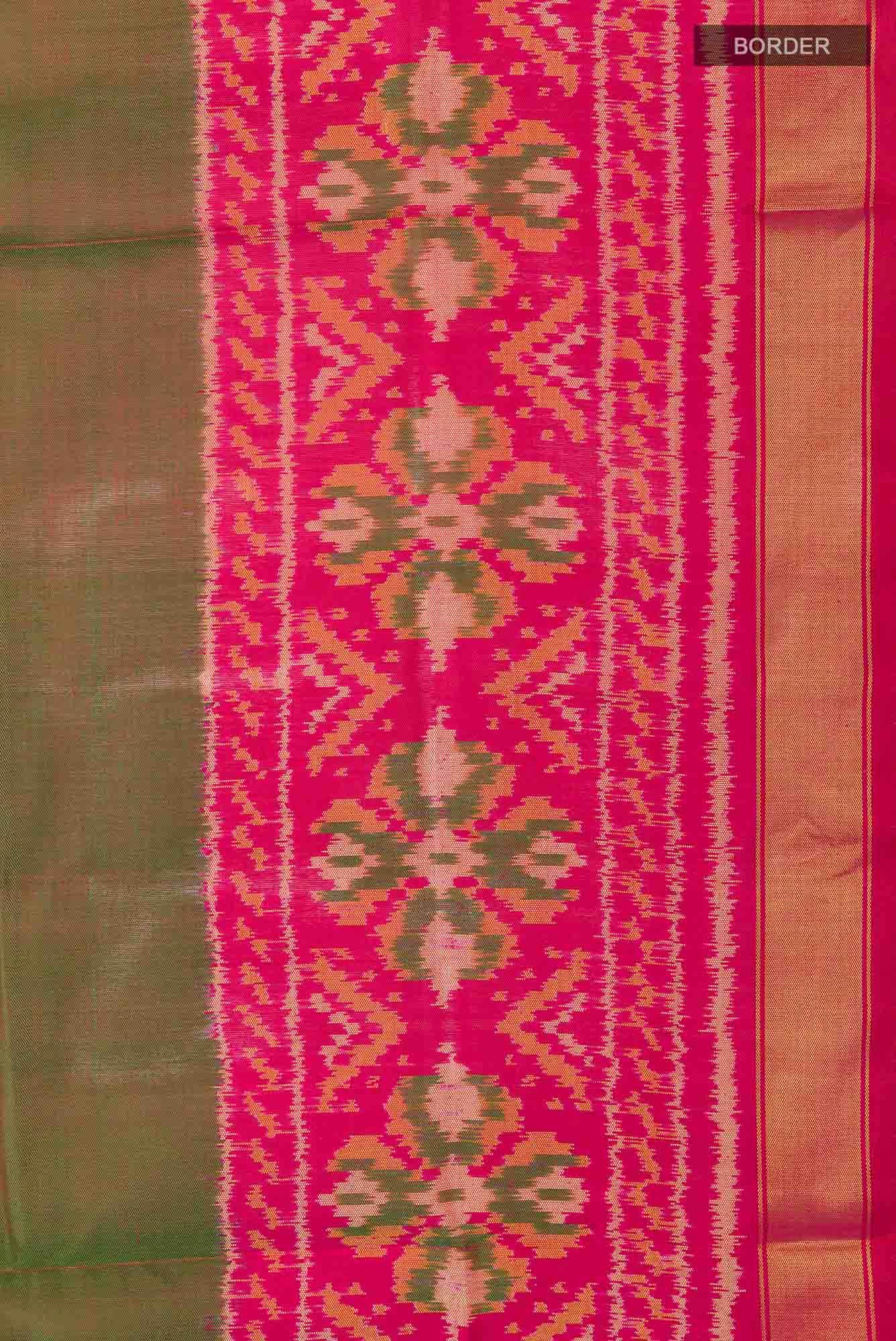 Dark Pink Rajkot Patola Silk Saree