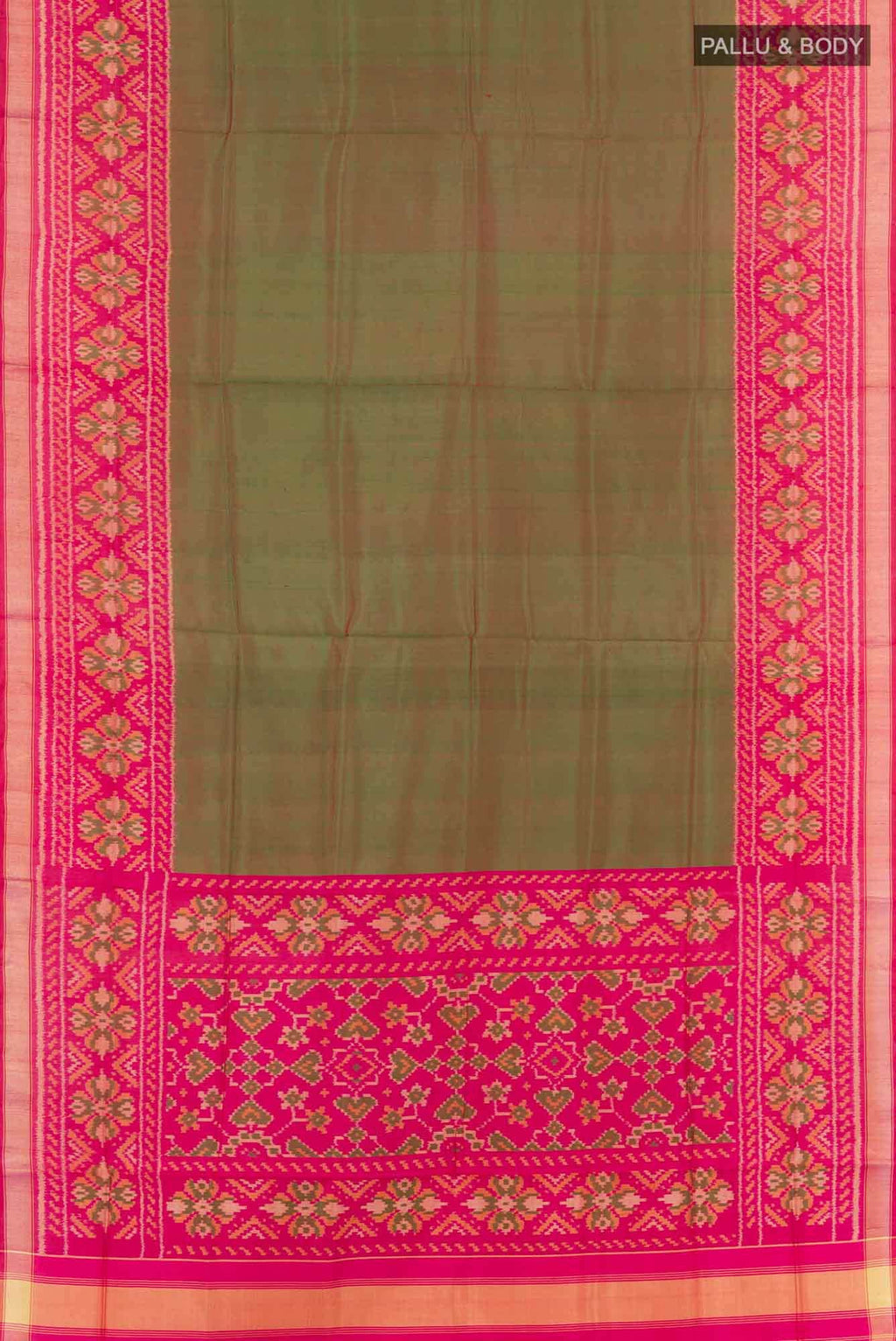 Dark Pink Rajkot Patola Silk Saree